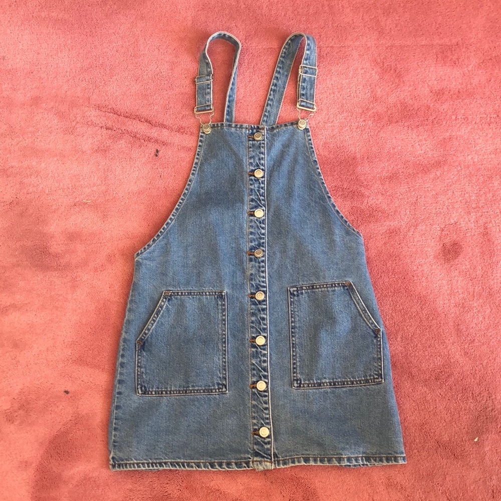 Denim overall dress